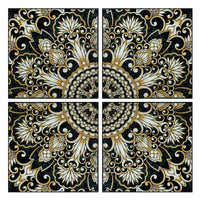 Print On Glass - Griechisch Mandala (Set Of 4)